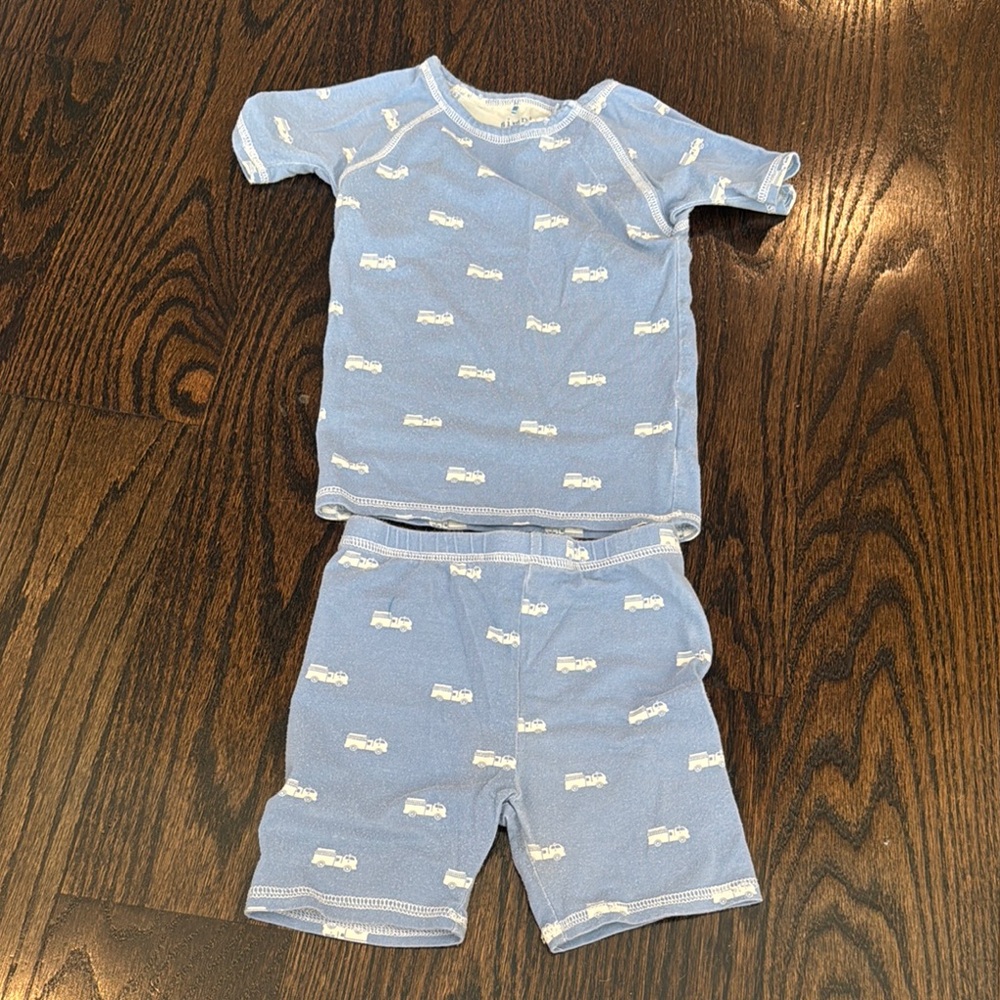 Blue Kids Pajamas with Car Print
